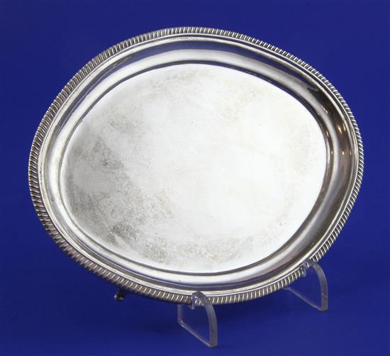 A George III silver oval teapot stand by Alice & George Burrows II, 5 oz.